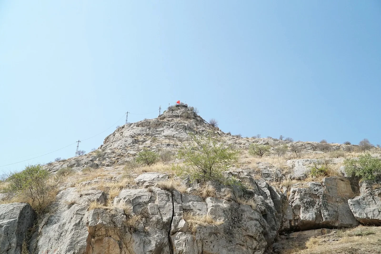 The rocky slopes and summit of Sulayman-Too in Osh.